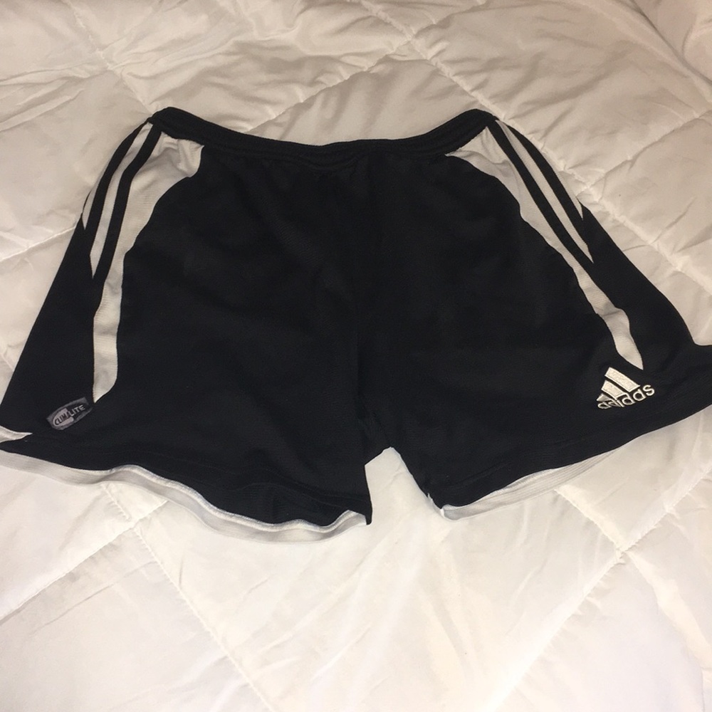 Back and white adidas shorts